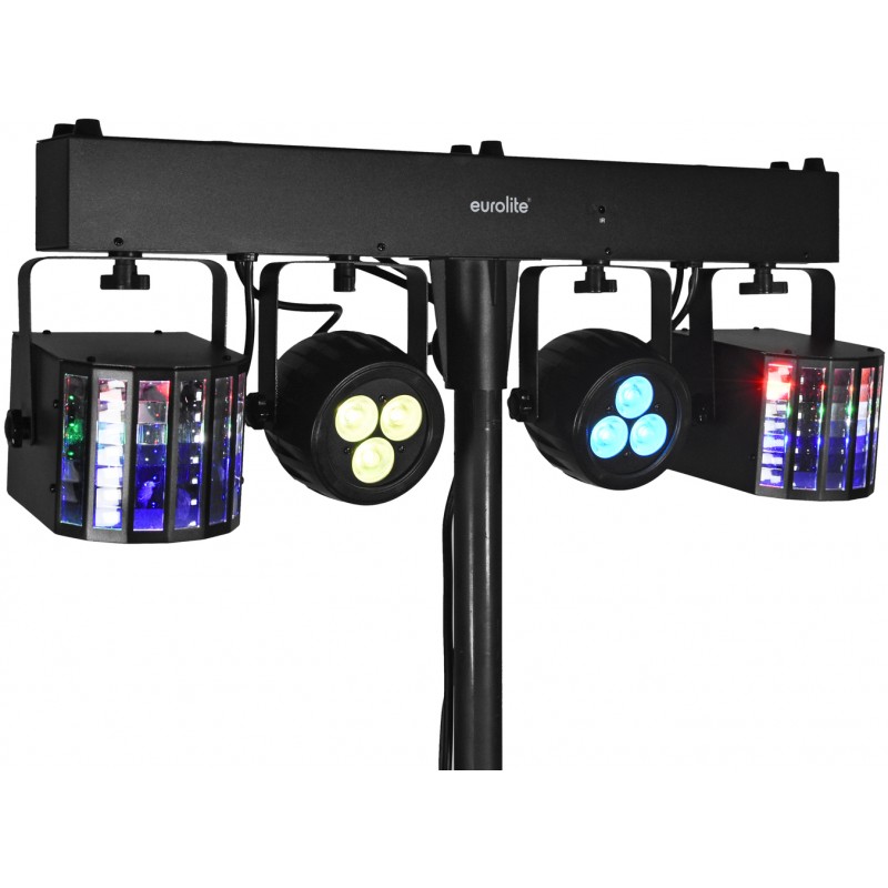 42109607 Eurolite LED KLS-120 FX Compact Light Set barra elettrificata con effetti DMX 2 derby 2 faretti LED KaotikaStore 42109607 Eurolite LED KLS-120 FX Compact Light Set barra elettrificata con effetti DMX 2 derby 2 faretti LED KaotikaStore