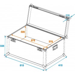 30126710 ROADINGER Flightcase per il trasporto di merce 60x40cm KaotikaStore 4026397176537