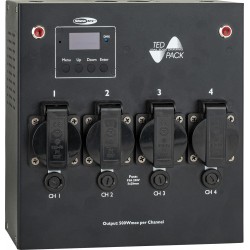 50446 Showtec TED Pack Dimmer pack 4 canali canale controller mini centralina luci piccolo banco regia fari PAR faro teatrale