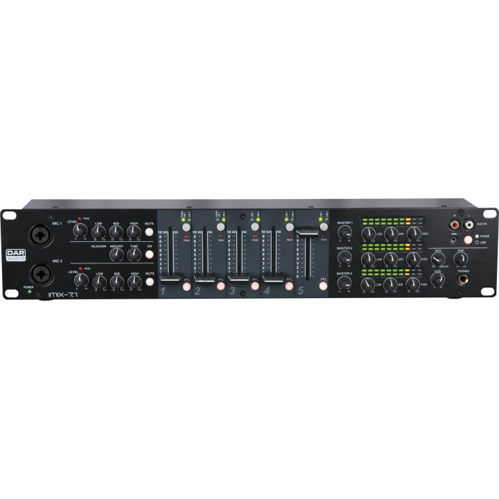 D2350 DAP IMIX-7.1 Mixer installazione 2U 7 canali - 3 zone 19 pollici Ideale per pub e bar karaoke pub KaotikaStore