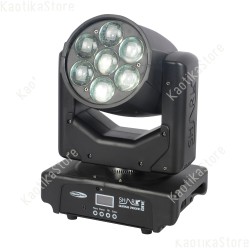 45021 Showtec Shark Zoom Wash One 7 LED RGBW 4-in-1 da 10W  testa mobile luci discoteca testa rotante DMX KaotikaStore