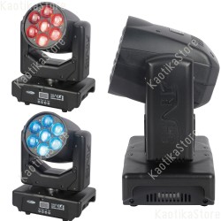 45021 Showtec Shark Zoom Wash One 7 LED RGBW 4-in-1 da 10W  testa mobile luci discoteca testa rotante DMX KaotikaStore