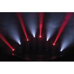 45021 Showtec Shark Zoom Wash One 7 LED RGBW 4-in-1 da 10W  testa mobile luci discoteca testa rotante DMX KaotikaStore