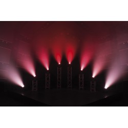 45021 Showtec Shark Zoom Wash One 7 LED RGBW 4-in-1 da 10W  testa mobile luci discoteca testa rotante DMX KaotikaStore