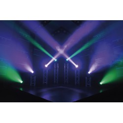45021 Showtec Shark Zoom Wash One 7 LED RGBW 4-in-1 da 10W  testa mobile luci discoteca testa rotante DMX KaotikaStore