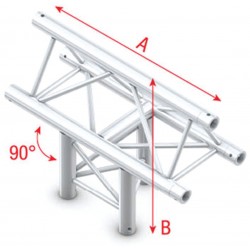 GT30037 Milos Truss triangolare PRO-30 GT T-Cross verticale 3 vie 90° americana supporto luci traliccio palco live KaotikaStore