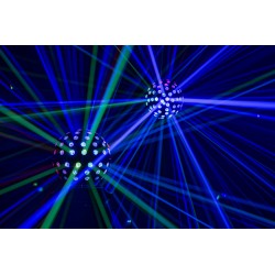 43175 Showtec Colourburst PRO Effetto luce RGBW sfera palla rotante specchio discoteca feste dj '70 vintage KaotikaStore