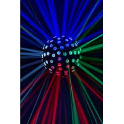 43175 Showtec Colourburst PRO Effetto luce RGBW sfera palla rotante specchio discoteca feste dj '70 vintage KaotikaStore