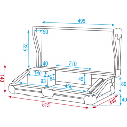 D7403 Showtec Case for Light Controller 3U flightcase per trasporto e protezione di una centralina DMX fliht pro KaotikaStore