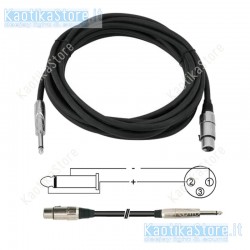 Omnitronic cavo XLR femmina  Jack maschio 6.3mm lunghezza 3 metri 