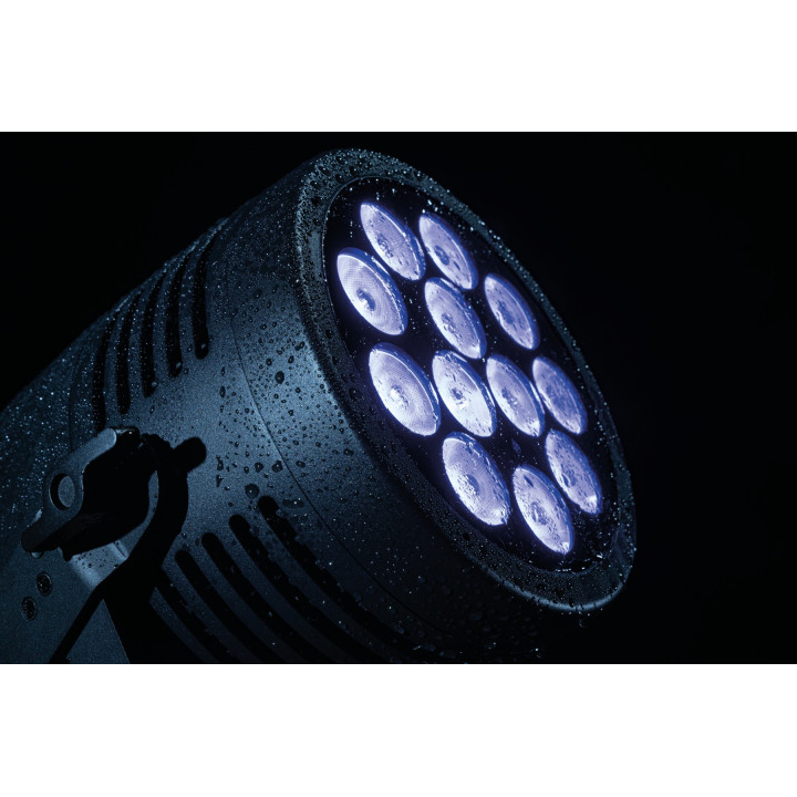 42665 Showtec Cameleon Spot 12Q6 Tour 12 x 12 W RGBWA-UV LED Spot - utilizzo all'aperto per giardini allestimenti eventi palco