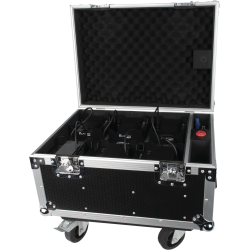 44068 Showtec Set EventLITE 4/10 Q6 Valigetta di trasporto incl. 6 EventLITE 4/10 Q6 telecomando spot a batteria KaotikaStore