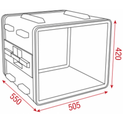 D7104 Showgear Double Door Case 8HE doppia porta per trasporto e protezione merce service audio luci KaotikaStore