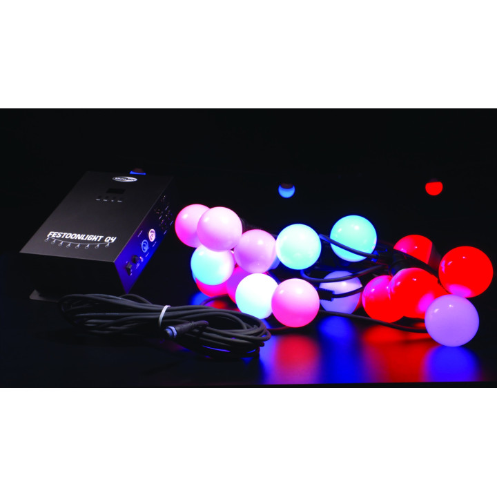 Showtec Festoon Q4 String IP65 20 Pixel 15m RGBW catena luminosa luci controllabili individualmente esterno luci ristorante
