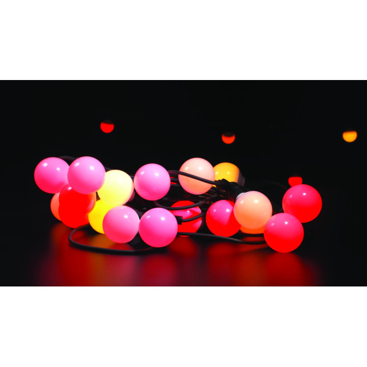 41757 Showtec Festoon Q4 String IP65 20 Pixel 15m RGBW catena luminosa luci controllabili individualmente esterno luci ristorant