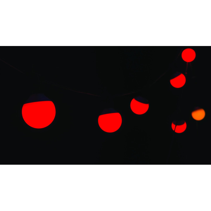 41757 Showtec Festoon Q4 String IP65 20 Pixel 15m RGBW catena luminosa luci controllabili individualmente esterno KaotikaStore