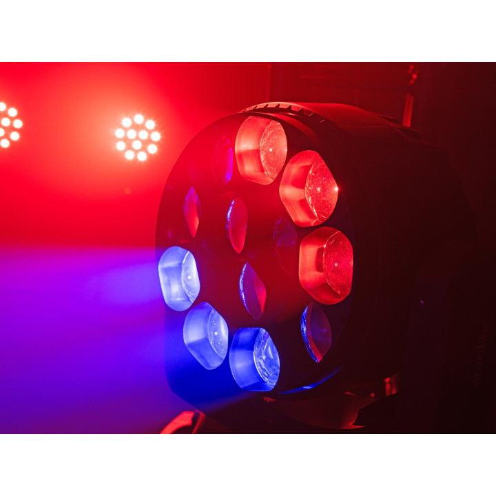 51785935 EUROLITE LED TMH-W480 Moving Head Wash Zoom testa mobile movimento rotante automatico 12 LED RGBW da 40 KaotikaStore