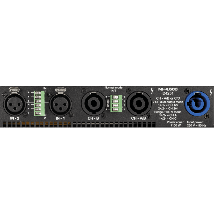 D4251 DAP MI-4.600 Amplificatore da installazione a 4 canali con DSP e Milan (4x 600 W) KaotikaStore