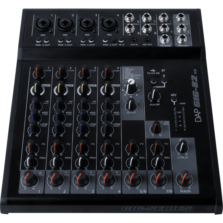 D2402 DAP GIG-82 V2 Mixer analogico a 8 canali con FX KaotikaStore