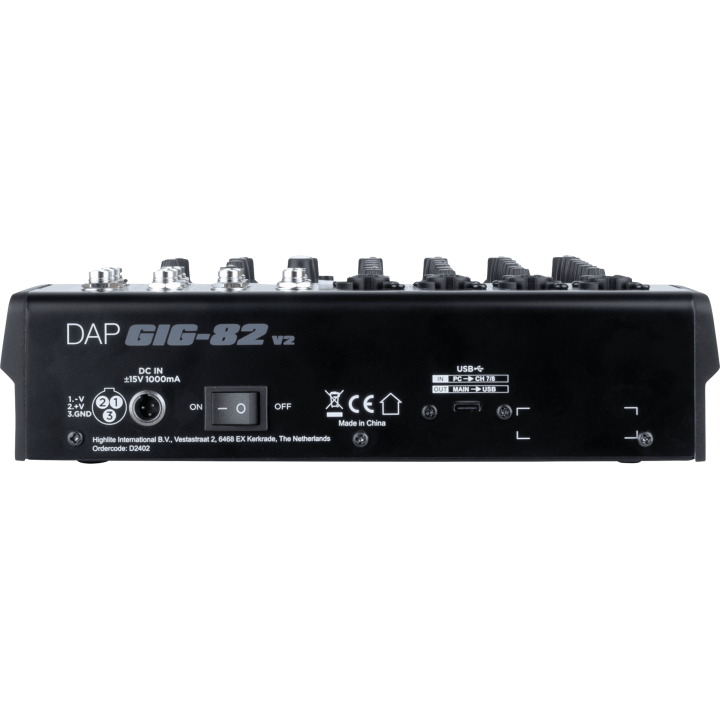 D2402 DAP GIG-82 V2 Mixer analogico a 8 canali con FX KaotikaStore