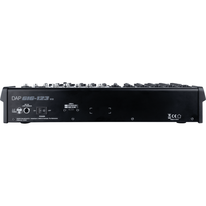 D2403 DAP GIG-123 V2 Mixer analogico a 12 canali con FX 3 ingressi di linea stereo XLR con EQ a 3 bande KaotikaStore