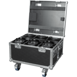 44056 Showtec EventSpot 1600 Q4 Set Baule-caricatore 6 pezzi Nero noleggio service audio luci dj discoteca KaotikaStore