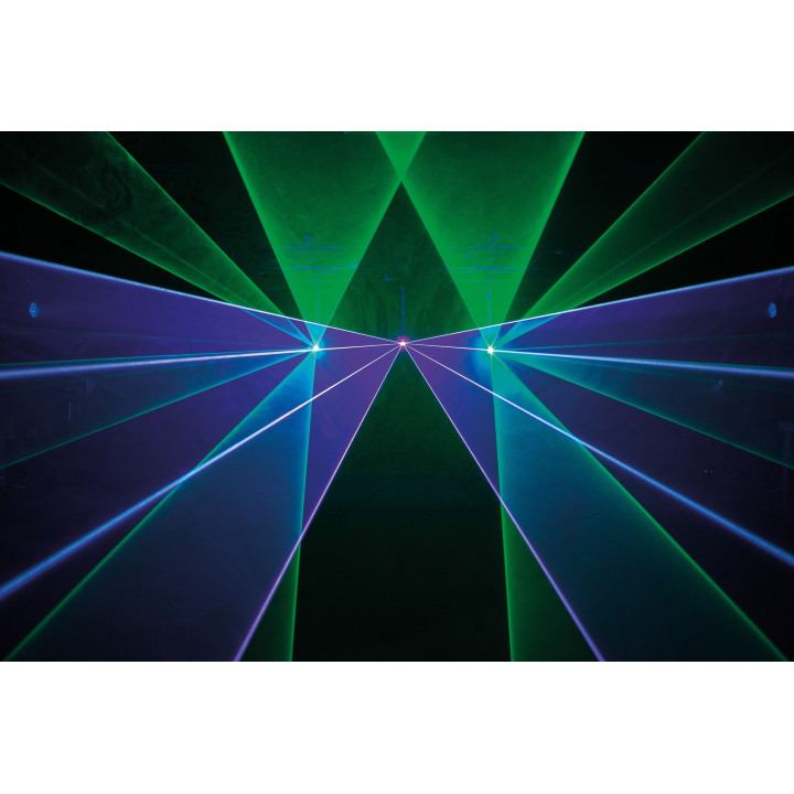 51365 Showtec Solaris 11.0 Laser RGB Laser a colori 11.000 mW controllo Pangolin FB4 ILDA Art-Net luci spettacoli KaotikaStore