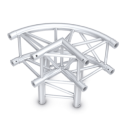 GQ30012C MILOS Pro-30 Square G Truss - Circle Corner 3-way G (Global & Euro Ø 29