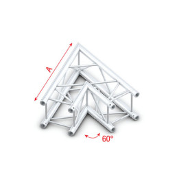 MILOS Pro-30 Square G Truss - Corner G (Global & Euro Ø 29,0 mm compatible), Silver QCU20 - 60° corner - silver