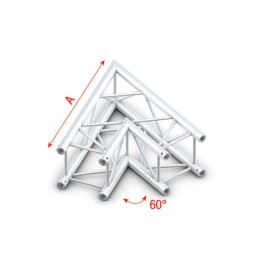 MILOS Pro-30 Square G Truss - Corner - Heavy Duty G (Global & Euro Ø 29,0 mm compatible), Silver QCVU20 - 60° corner - heavy dut