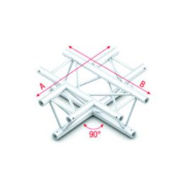 GT30041 MILOS Pro-30 Triangle G Truss - Cross 4-way - 50 cm G (Global & Euro Ø 29