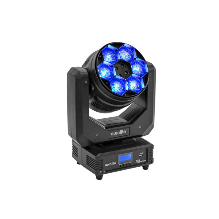 EUROLITE Set 4x LED TMH-H240  beam/wash/effetto flower + custodia - KaotikaStore - 4026397723069