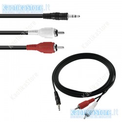 Omnitronic cavo 1 x  3.5 jack / 2 x RCA 1,5 metri connessione pc