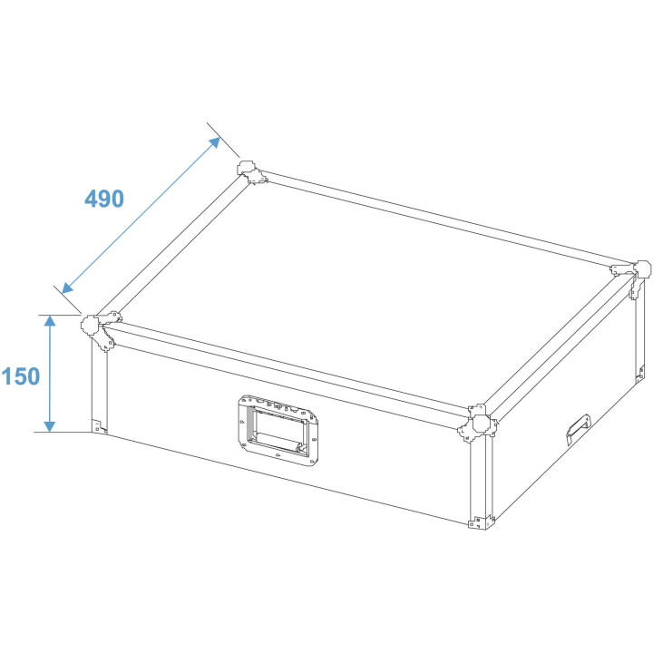 Roadinger Flightcase Mixer Case Pro LS-19 Laptop Tray bk