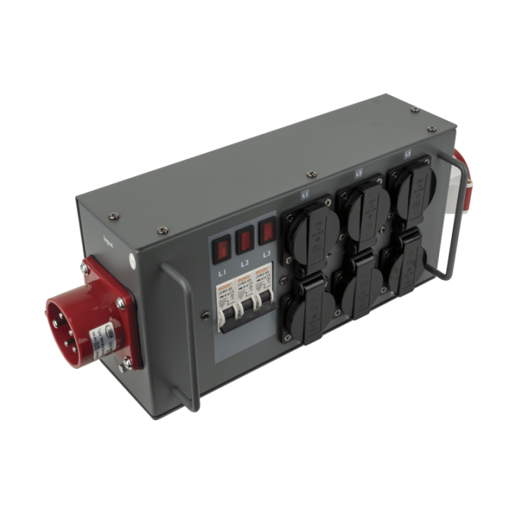 91133 SHOWGEAR Powersplit 16 CEE 16 A Distributore di potenza con fusibile KaotikaStore 8717748320551