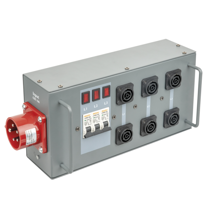 91135 SHOWGEAR Power Split 16 True CEE 16 A Powersplit con fusibile - CEE a ProPower True1 KaotikaStore 8717748492517