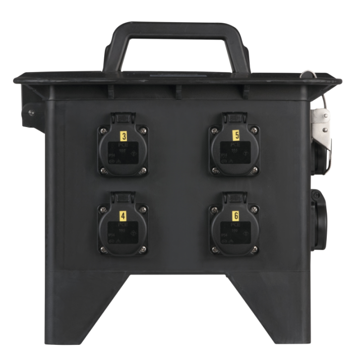 91202 PCE MPD-832CEE Power Splitter CEE 32 A 8x Schuko - 2x CEE 16 A 5P KaotikaStore 8717748381385