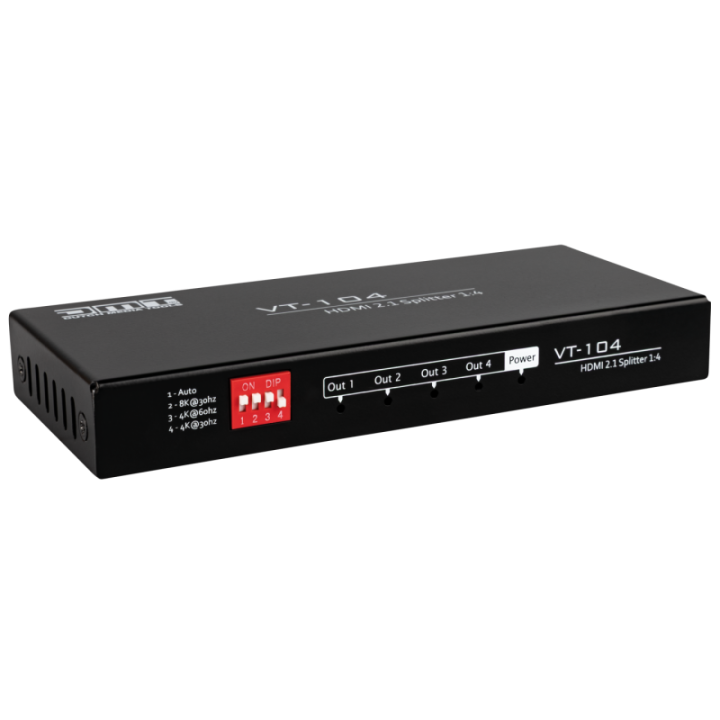 101222 DMT VT104 - Splitter HDMI 2.1 a quattro porte KaotikaStore 8717748622198