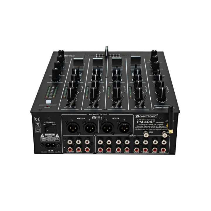 OMNITRONIC PM-404F 4-channel DJ Mixer with Filter and Bluetooth - KaotikaStore - 4026397756869