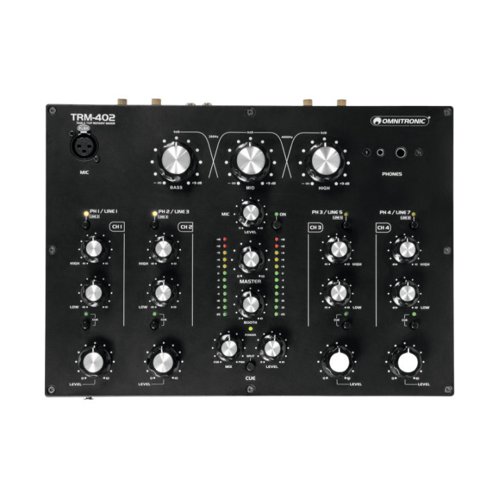 OMNITRONIC TRM-402 Rotary Mixer a 4 canali - KaotikaStore - 4026397659948