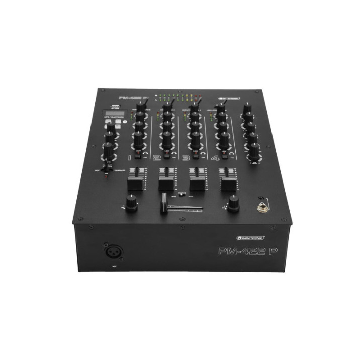OMNITRONIC PM-422P Mixer per DJ a 4 canali con Bluetooth e lettore USB - KaotikaStore - 4026397653410