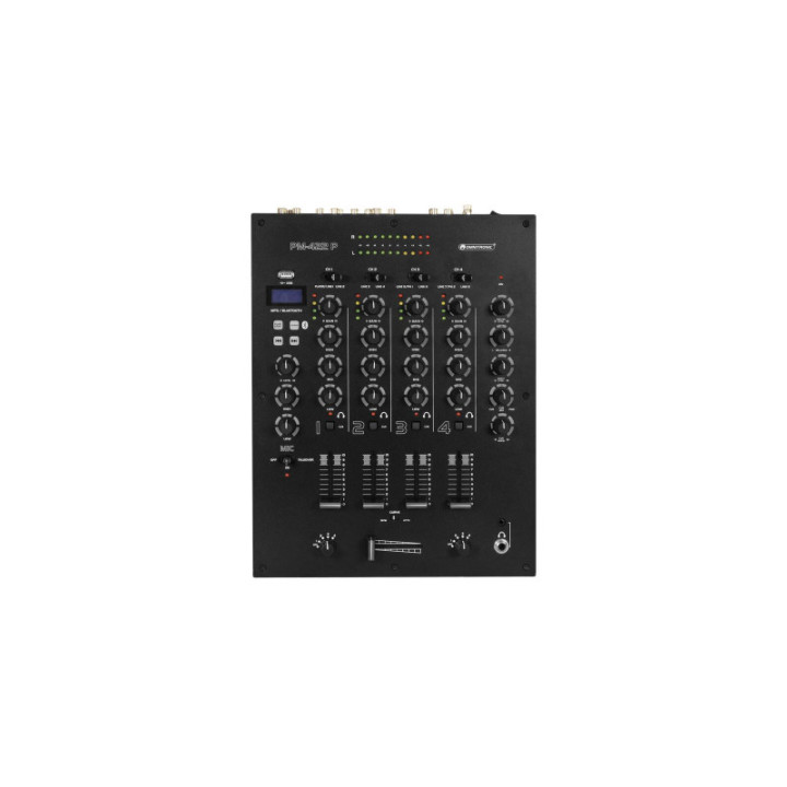 OMNITRONIC PM-422P Mixer per DJ a 4 canali con Bluetooth e lettore USB - KaotikaStore - 4026397653410