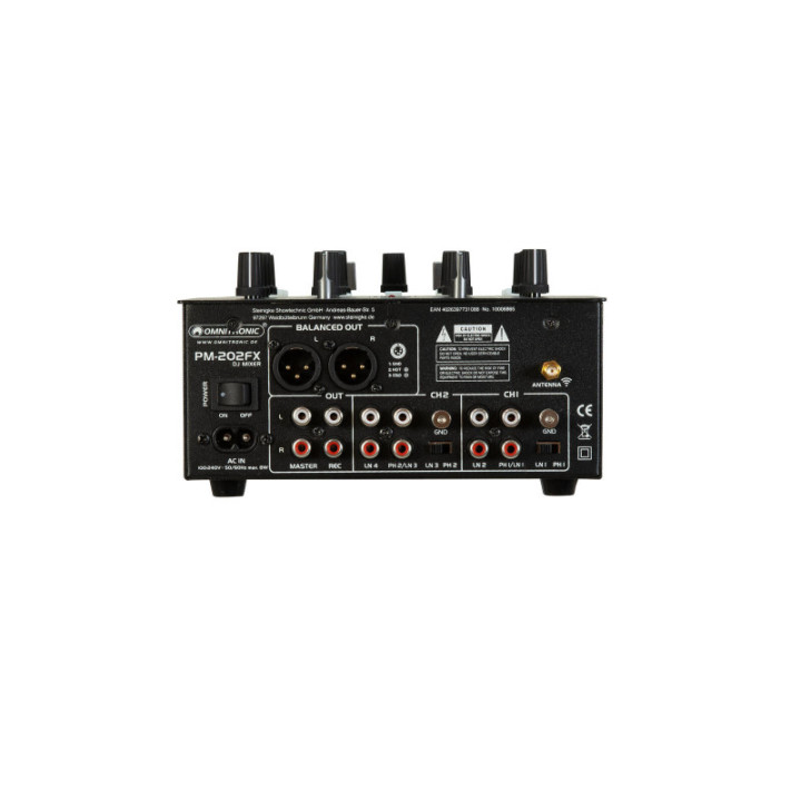 OMNITRONIC PM-202FX 2-Channel DJ Mixer with Filter