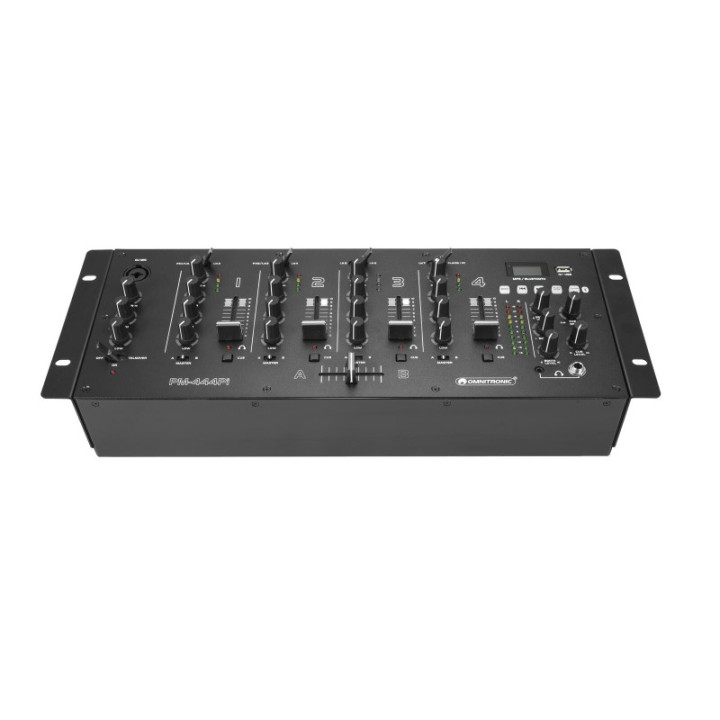 OMNITRONIC PM-444Pi Mixer per DJ a 4 canali con lettore e interfaccia USB - KaotikaStore - 4026397704815