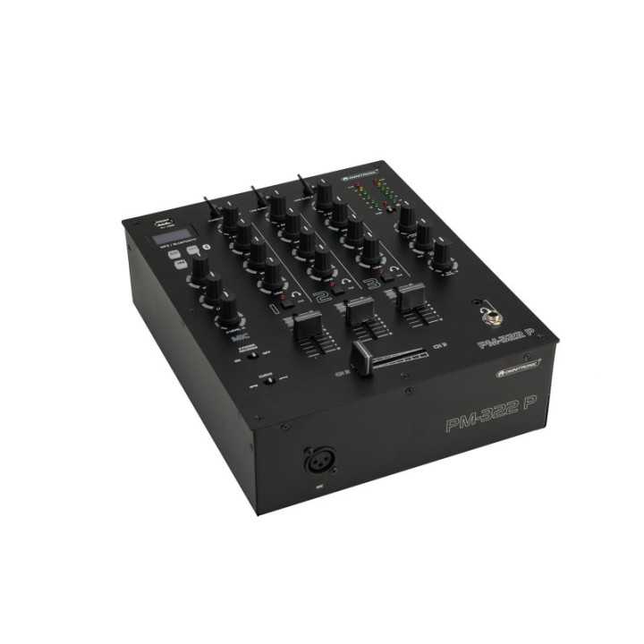 OMNITRONIC PM-322P Mixer per DJ a 3 canali con Bluetooth e lettore USB - KaotikaStore - 4026397653403