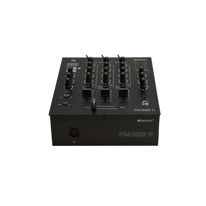 OMNITRONIC PM-322P Mixer per DJ a 3 canali con Bluetooth e lettore USB - KaotikaStore - 4026397653403