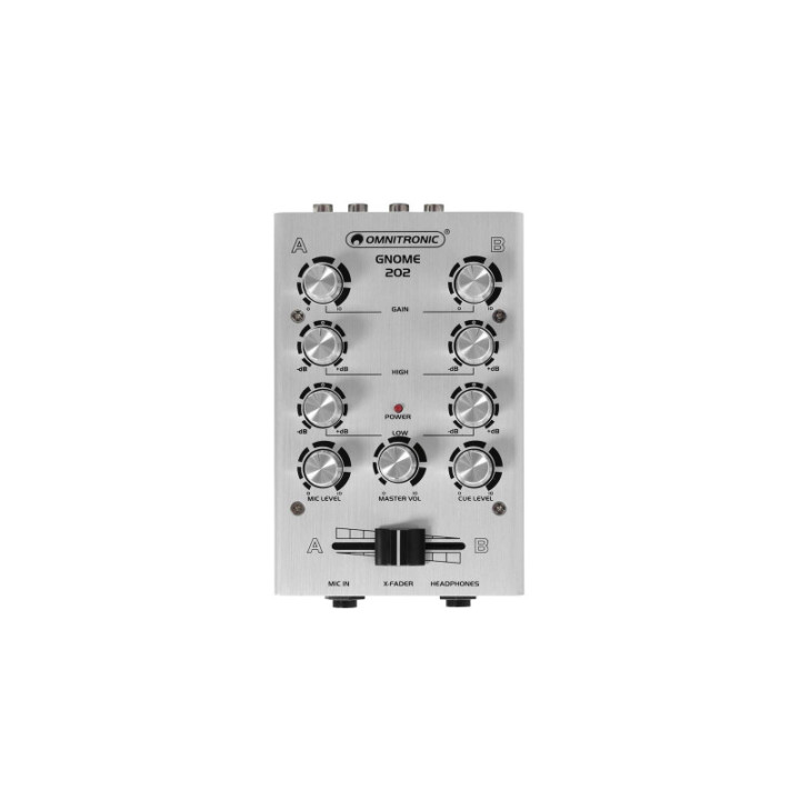 OMNITRONIC GNOME-202 Mini Mixer argento - KaotikaStore - 4026397514100