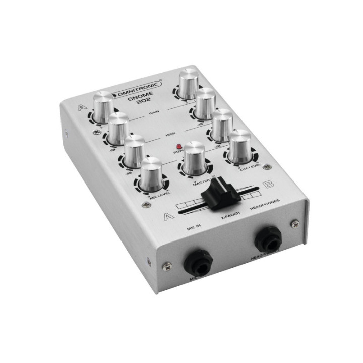 OMNITRONIC GNOME-202 Mini Mixer argento - KaotikaStore - 4026397514100