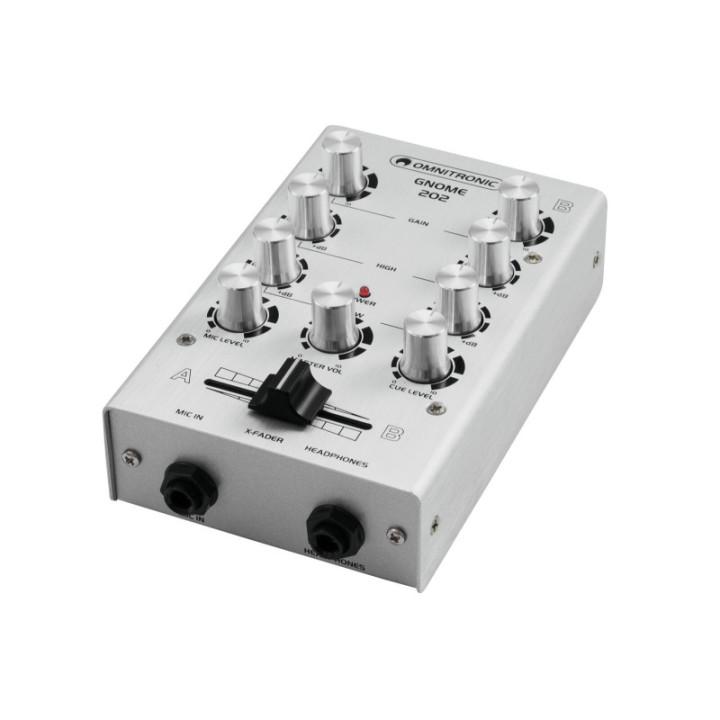 OMNITRONIC GNOME-202 Mini Mixer argento - KaotikaStore - 4026397514100
