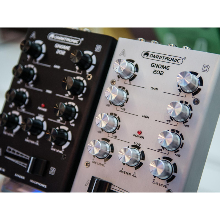 OMNITRONIC GNOME-202 Mini Mixer argento - KaotikaStore - 4026397514100